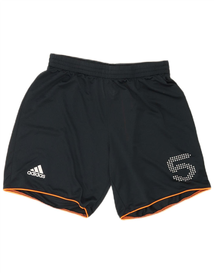 Adidas Pantalones cortos deportivos gráficos para hombre Poliéster azul marino medio