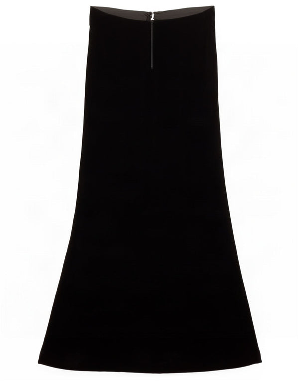 Hyphen Falda larga de terciopelo para mujer UK 8 Small W24 Viscosa negra