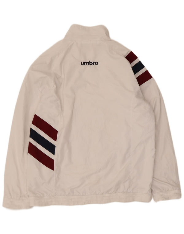 Umbro Hombre Chándal Top Jacket XL Blanco Colorblock Poliéster Deportes