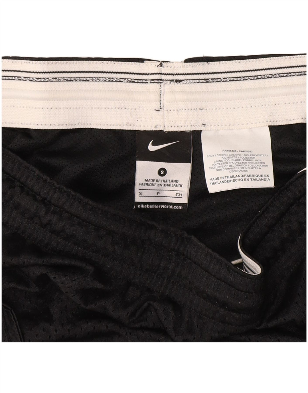 Pantalones cortos deportivos NIKE para mujer UK 10 Small Black Poliéster
