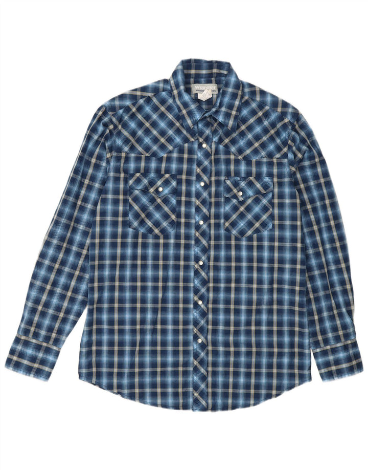 Wrangler Camisa De Franela Para Hombre Algodón A Cuadros Azul Marino Mediano