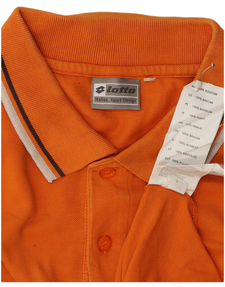 LOTTO Polo Hombre Grande Naranja Algodón