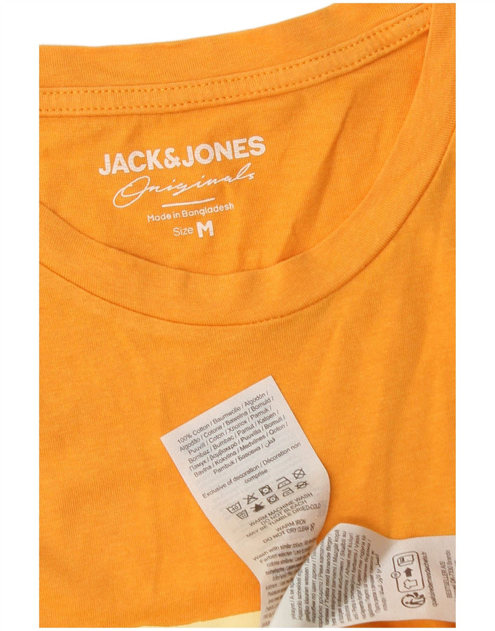 Jack & Jones - Camiseta gráfica para hombre, color naranja medio, algodón