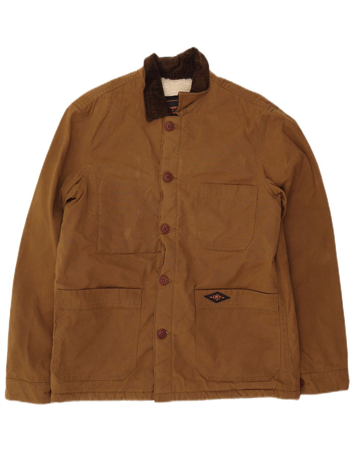 Superdry Chaqueta cortavientos para hombre UK 36 Small Marrón Poliéster