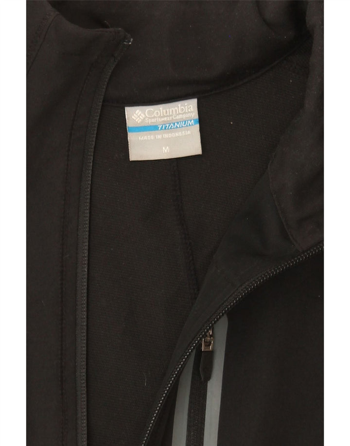 COLUMBIA Womens Titanium Tracksuit Top Jacket UK 14 Medium Black Polyester Vintage Columbia and Second-Hand Columbia from Messina Hembry 