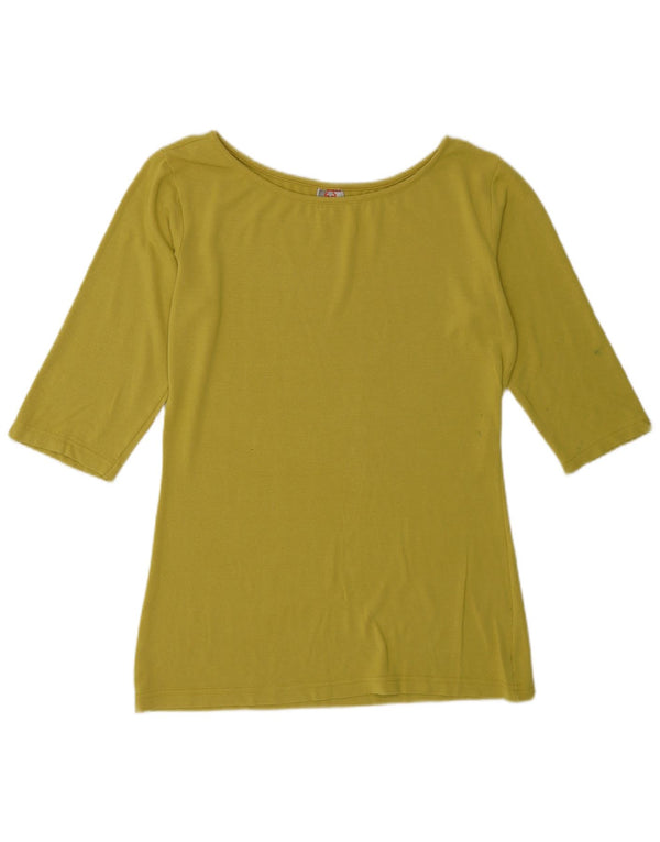 Stefanel Top para mujer manga 3/4 UK 44 Verde medio