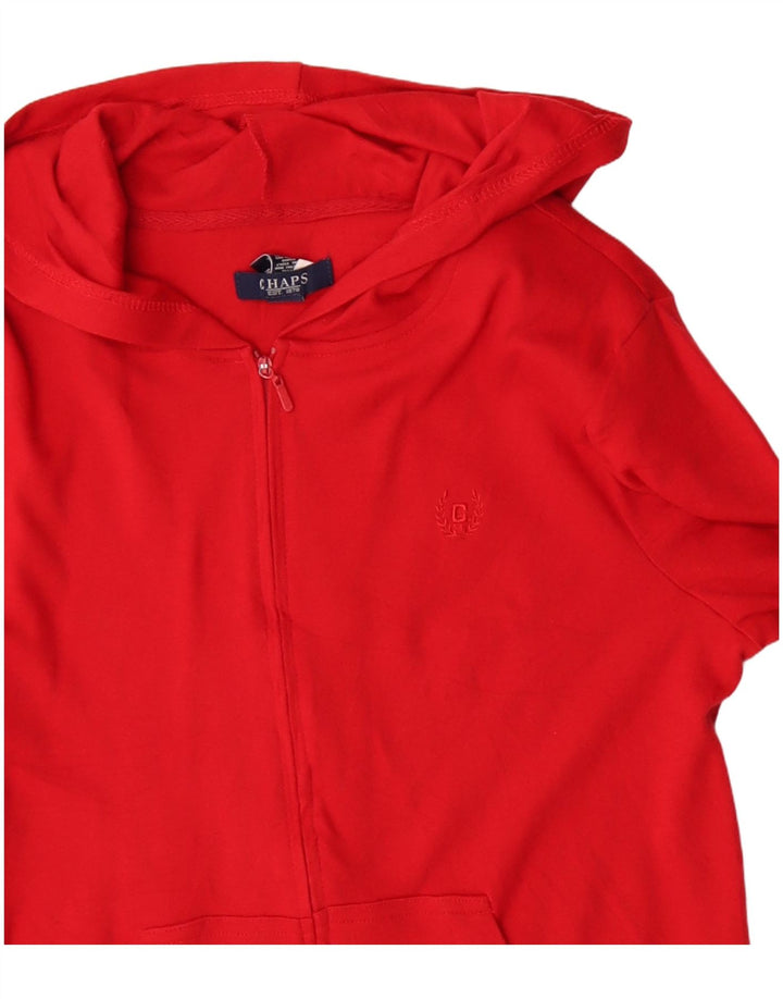 Chaps Sudadera con capucha y cremallera para mujer Reino Unido 14 Algodón rojo mediano
