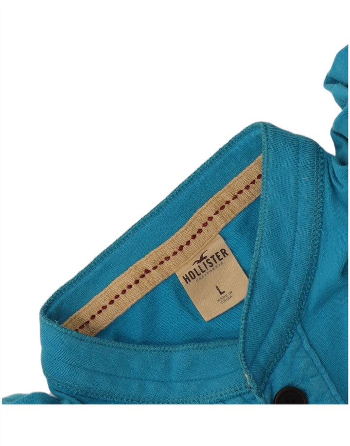 Polo Hollister Hombre Algodón Azul Grande