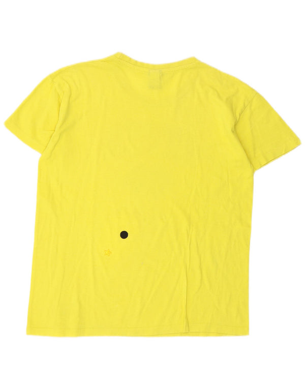 Errea Hombre Camiseta Gráfica Top XS Algodón Amarillo