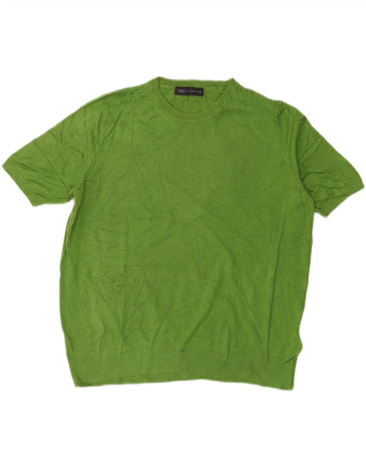Marks & Spencer - Jersey de cuello redondo para mujer, talla 40, color verde medio