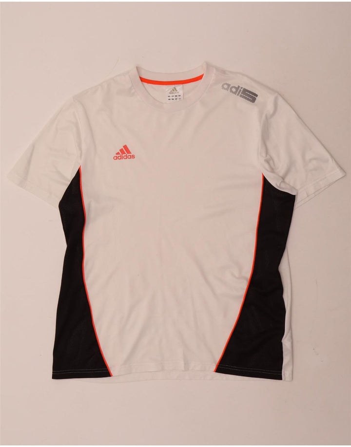 Adidas Hombre Camiseta Gráfica Top Grande Blanco Colorblock Poliéster