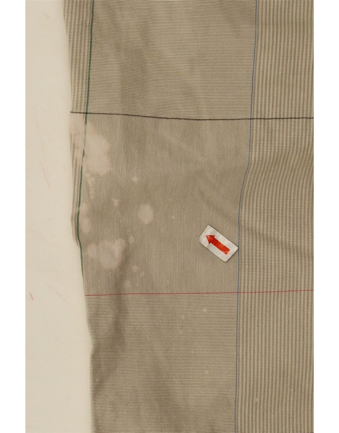 Converse Pantalones cortos chinos para hombre pequeños W28 Beige Check Cotton