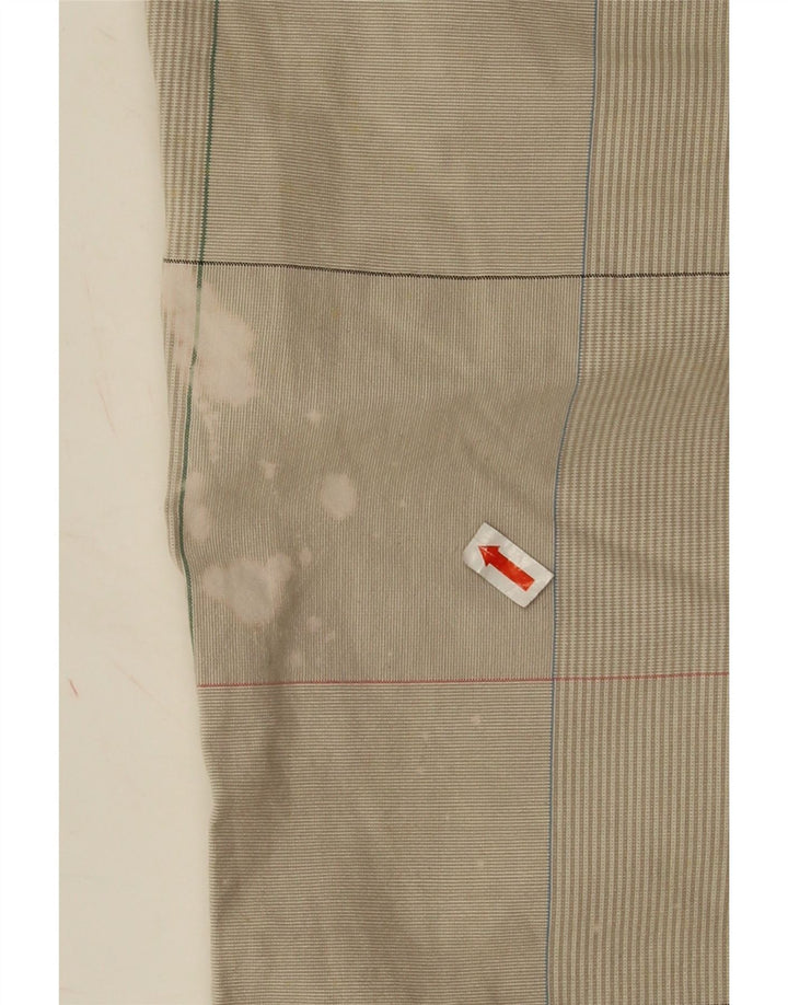 Converse Pantalones cortos chinos para hombre pequeños W28 Beige Check Cotton