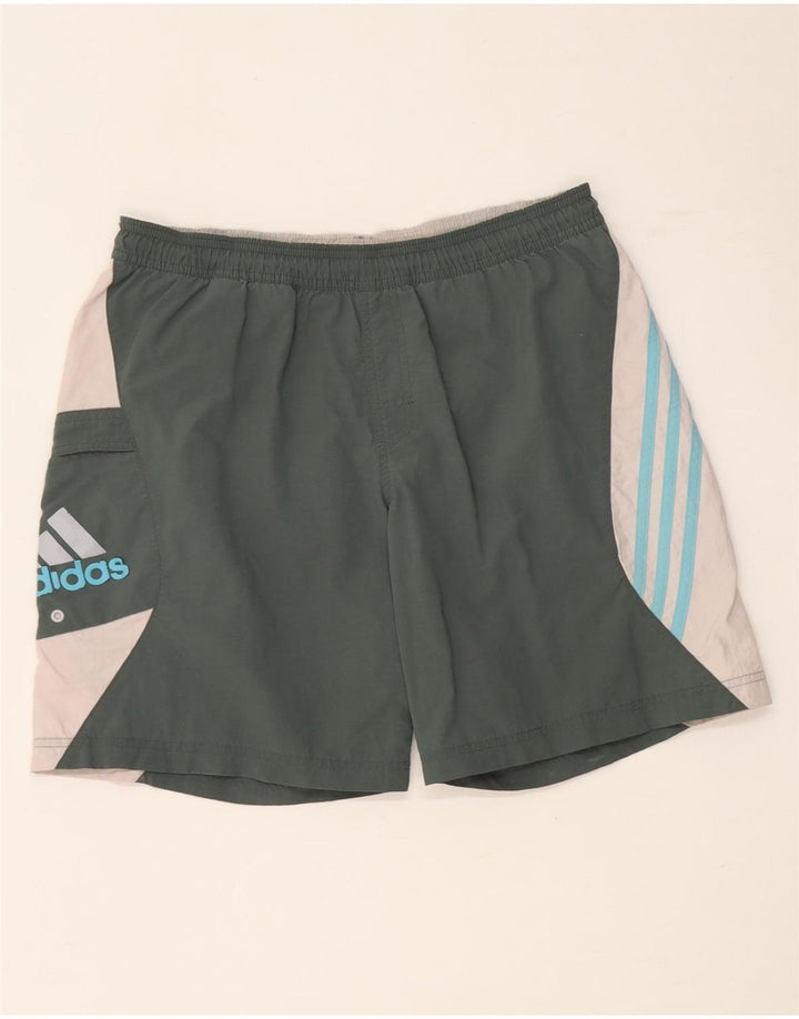 Adidas Hombre Bañador Corto Medium Khaki Colorblock Poliamida