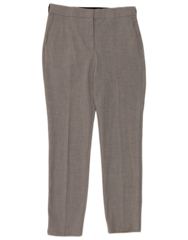 Zara Mujer Pantalón Chino Tapered Mediano W30 L28 Poliéster Gris