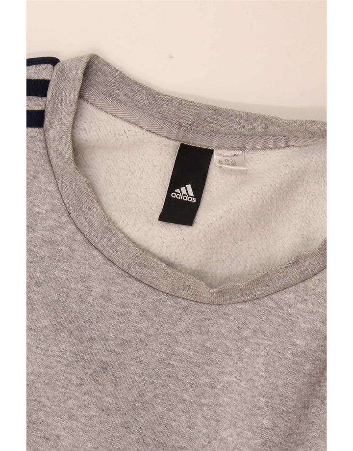 Adidas Hombre Sudadera Jumper XL Gris Moteado
