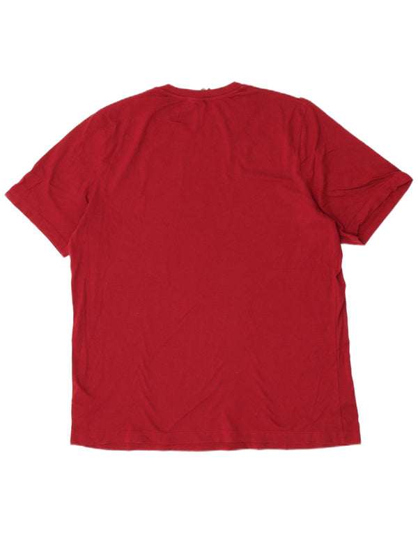 Adidas Hombre Camiseta Top XL Borgoña Algodón Deportes