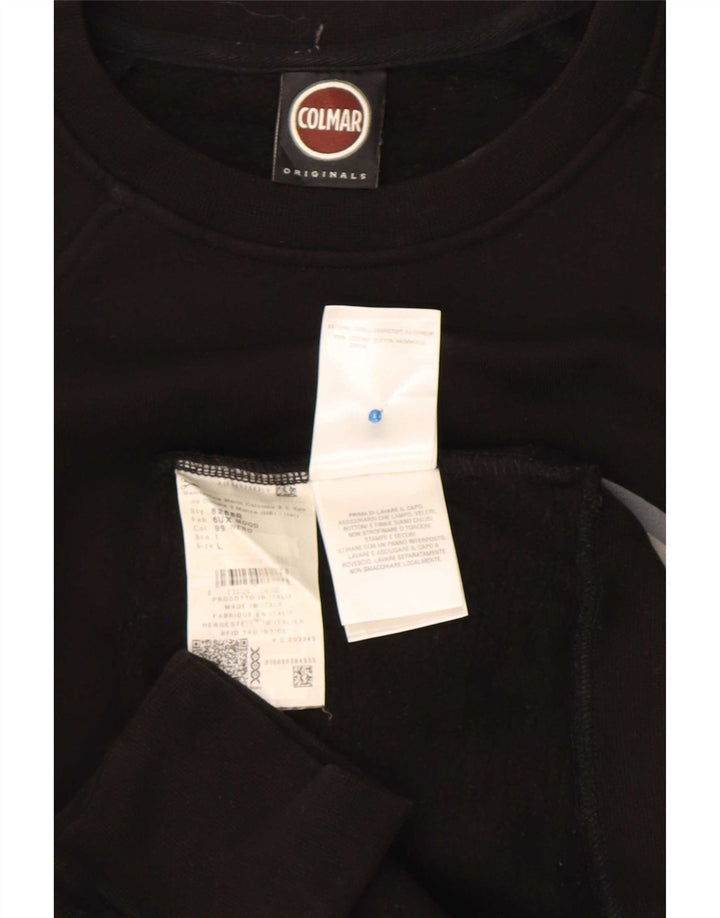 Colmar Hombre Sudadera Gráfica Jumper Large Algodón Negro