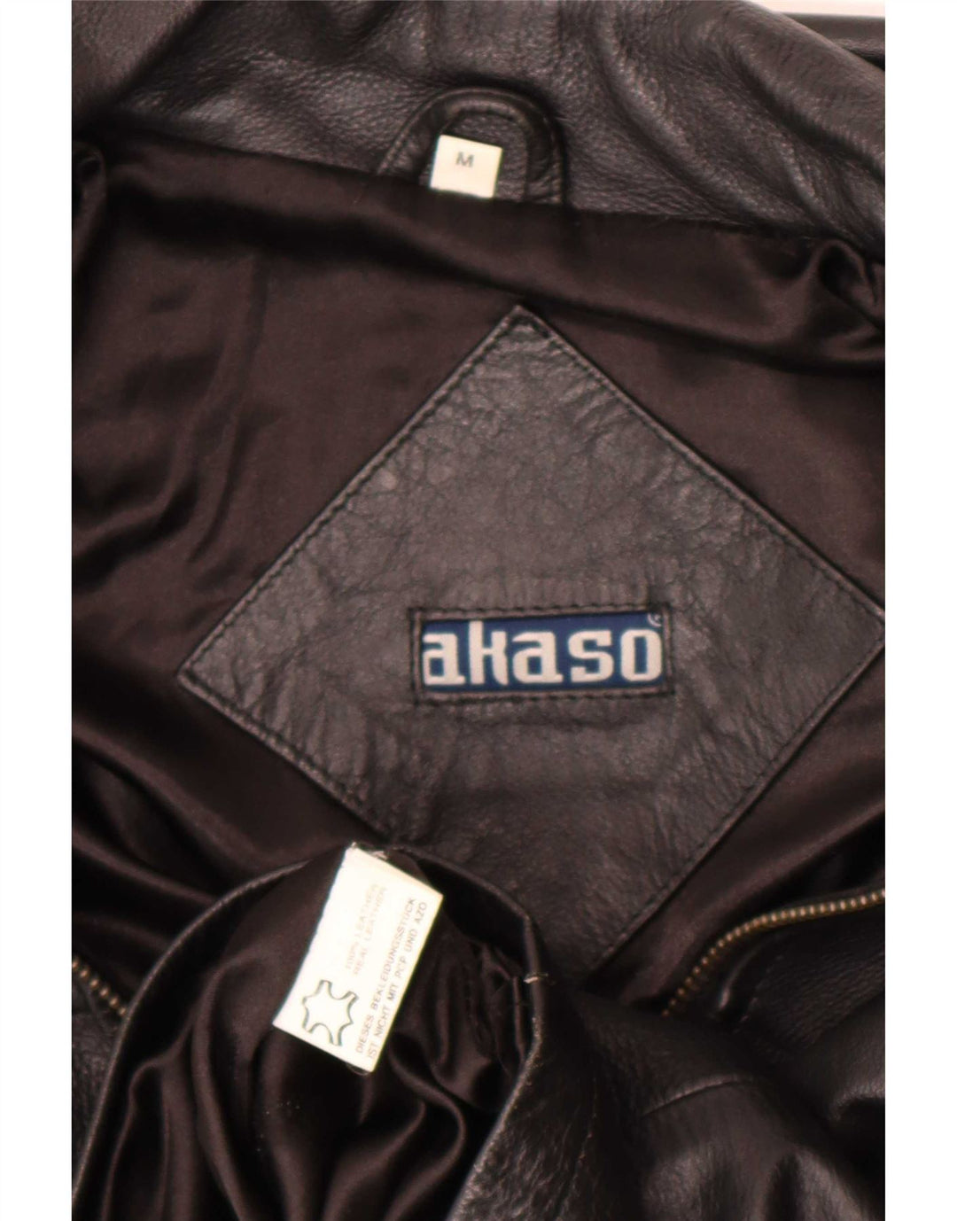 Akaso Chaqueta de cuero para hombre UK 38 Medium Black