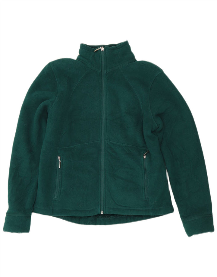 Marks & Spencer Chaqueta polar para mujer UK 12 Poliéster verde medio