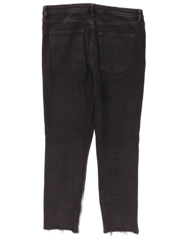 Zara Jeans Ajustados Cortos para Mujer EU 44 XL W34 L26 Negro