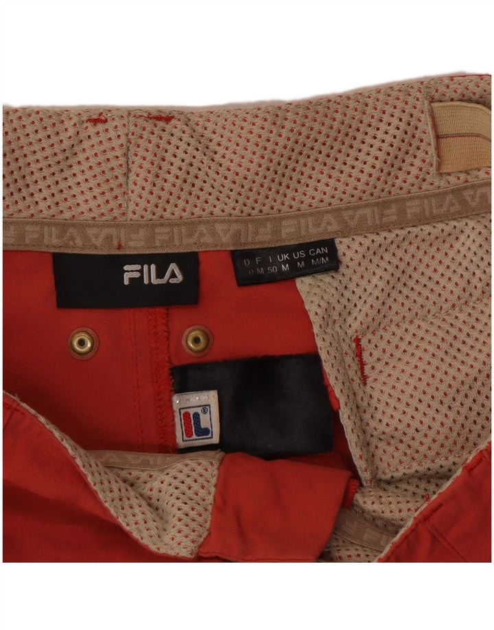 Fila Pantalones cortos cargo para hombre medianos W32 Rojo