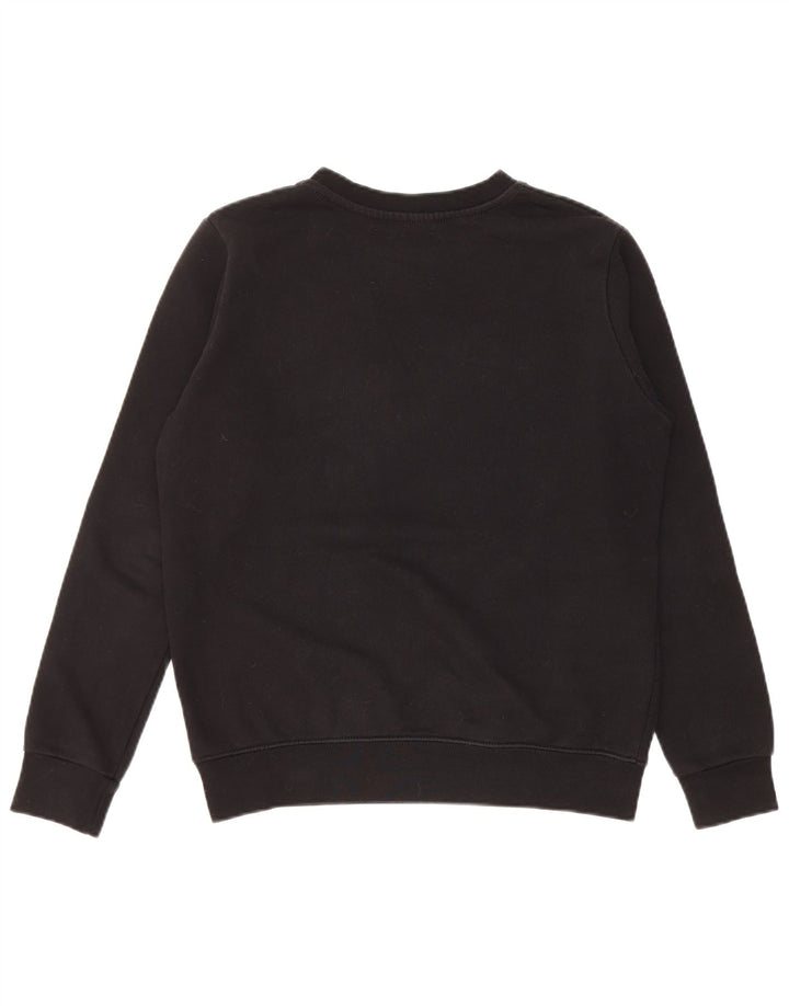 Pyrex Sudadera de gran tamaño con gráfico para mujer, talla 10, algodón negro pequeño