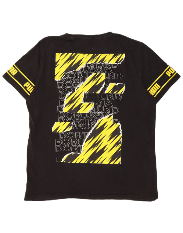 Puma Mens BVB Dortmund Graphic Camiseta Top XL Algodón Negro