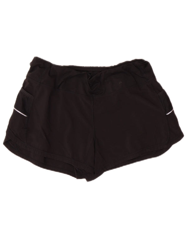 ATHLETA Pantalones cortos deportivos para mujer UK 40 Mediano Negro Poliéster