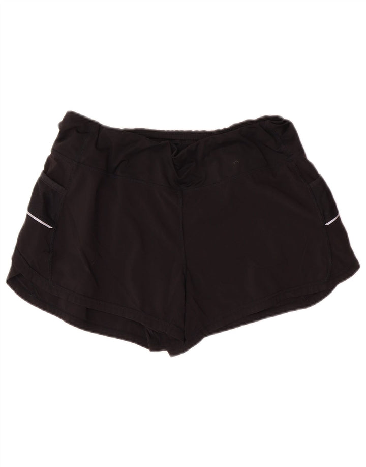 ATHLETA Pantalones cortos deportivos para mujer UK 40 Mediano Negro Poliéster