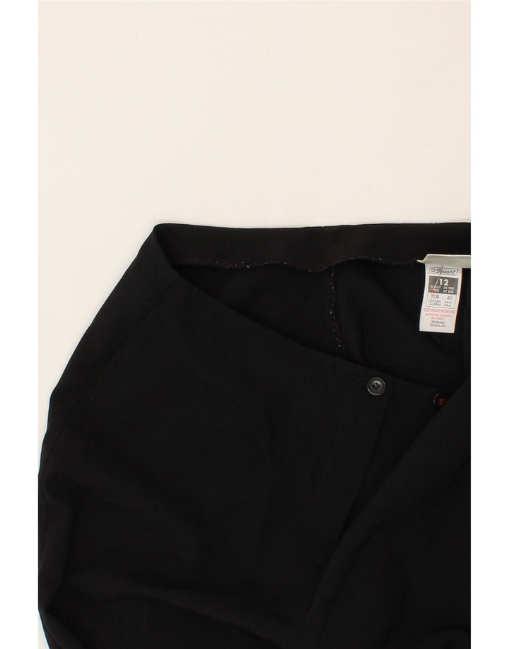 ST. BERNARD Womens Bootcut Casual Trousers UK 12 Medium W30 L29 Black Vintage St. Bernard and Second-Hand St. Bernard from Messina Hembry 