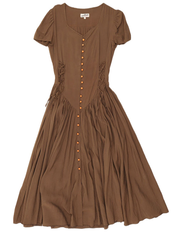 La Madeleine Maxi Vestido para Mujer Reino Unido 44 Grande Marrón