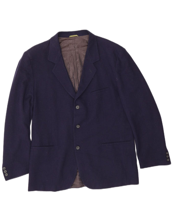 Roccobarocco Mens 3 Button Blazer Jacket UK 40 Large Navy Blue