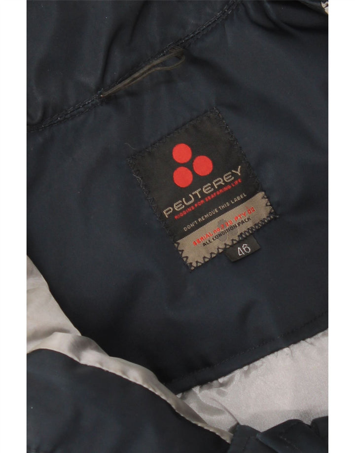 PEUTEREY Chaqueta acolchada para mujer IT 46 Grande Poliéster azul marino