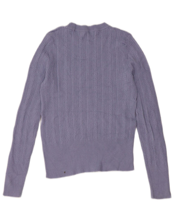 Marks & Spencer Jersey de Cuello Redondo para Mujer UK 8 Small Viscosa Azul