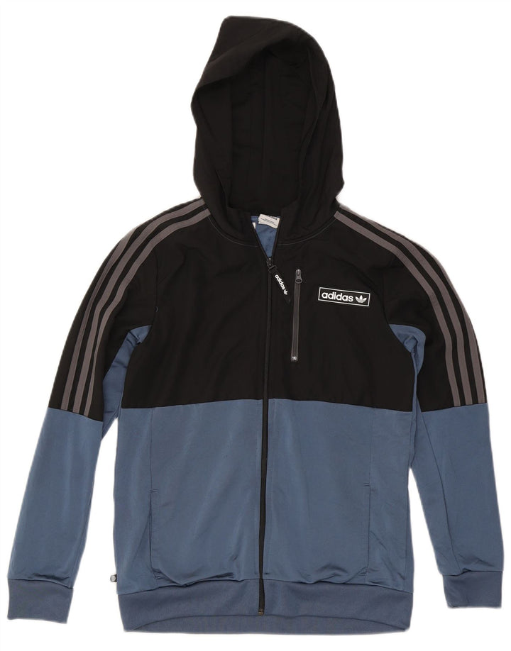 Adidas - Chaqueta de chándal para niño, 13-14 años, color azul, poliéster