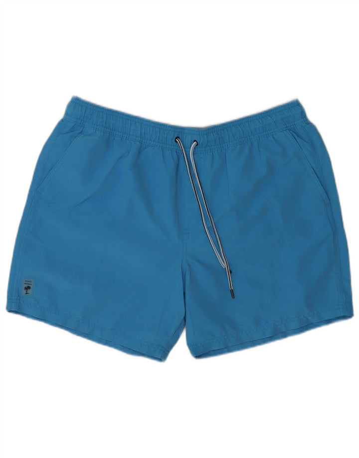 Marks & Spencer - Bañador regular para hombre, talla grande, poliéster azul