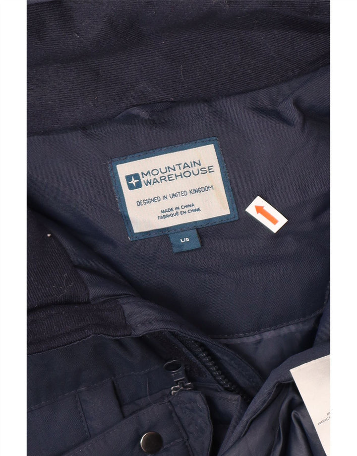 MOUNTAIN WAREHOUSE Mens Hooded Windbreaker Jacket UK 40 Large Navy Blue