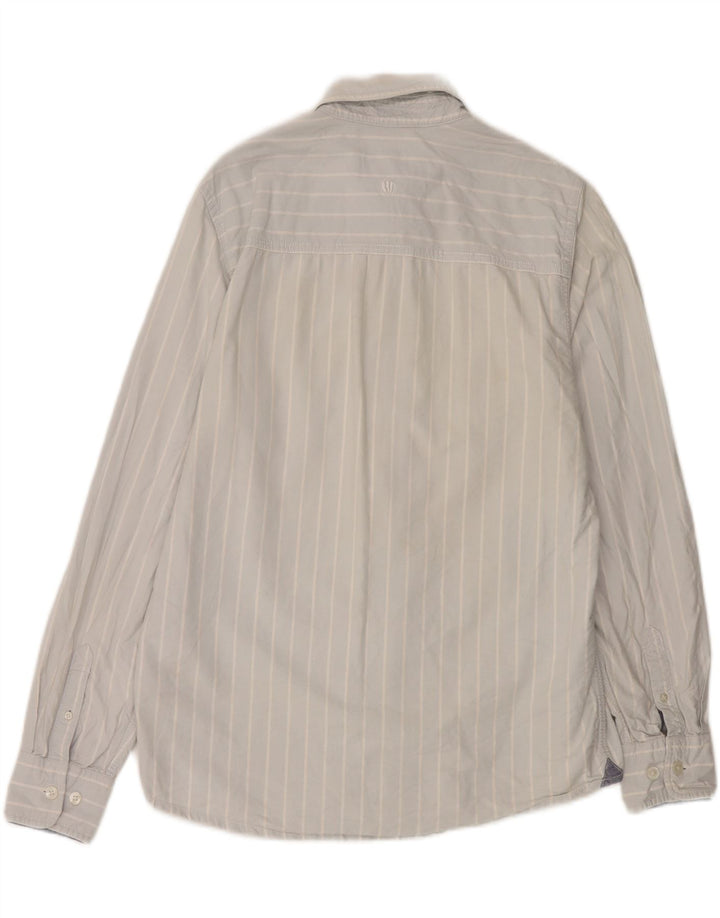 Camisa de hombre Fat Face de algodón a rayas azul medio