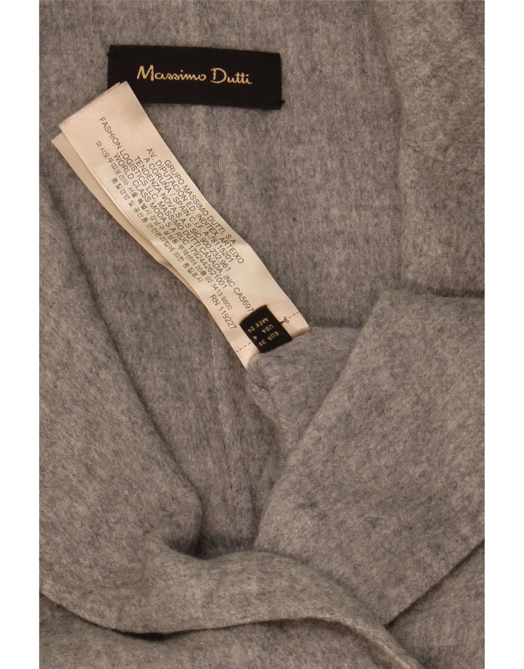 Massimo Dutti Chaqueta Blazer Extragrande De Doble Botonadura Mujer EU 36 XS Gris