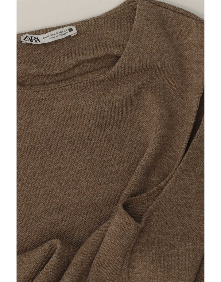 Zara Mujer Chaleco Top UK 10 Small Beige