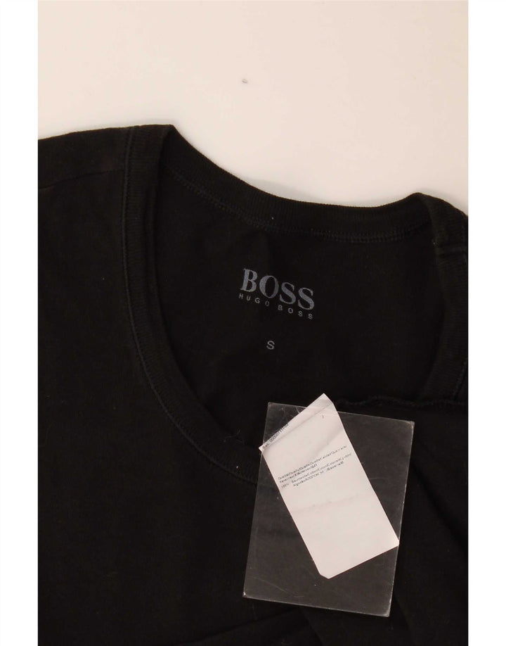 Hugo Boss Hombre Camiseta Top Small Algodón Negro
