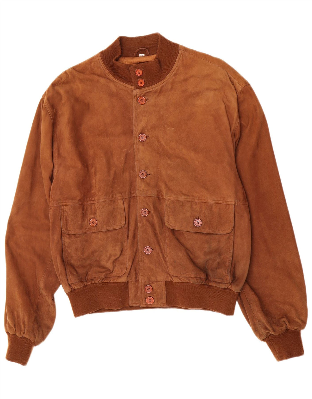 Vintage hombres ante bomber chaqueta IT 50 ante marrón grande