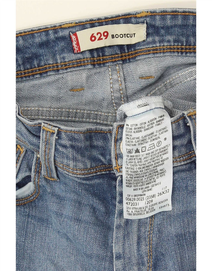 Levi's Mujer 629 Vaqueros Bootcut W26 L32 Algodón Azul