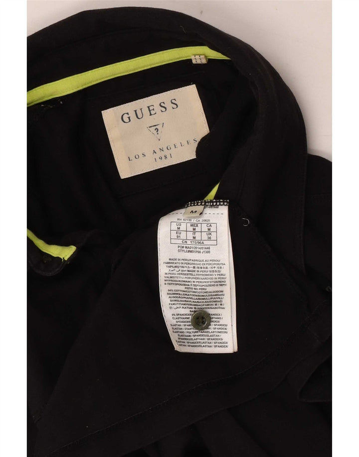 Guess Polo Gráfico Para Hombre Algodón Negro Mediano