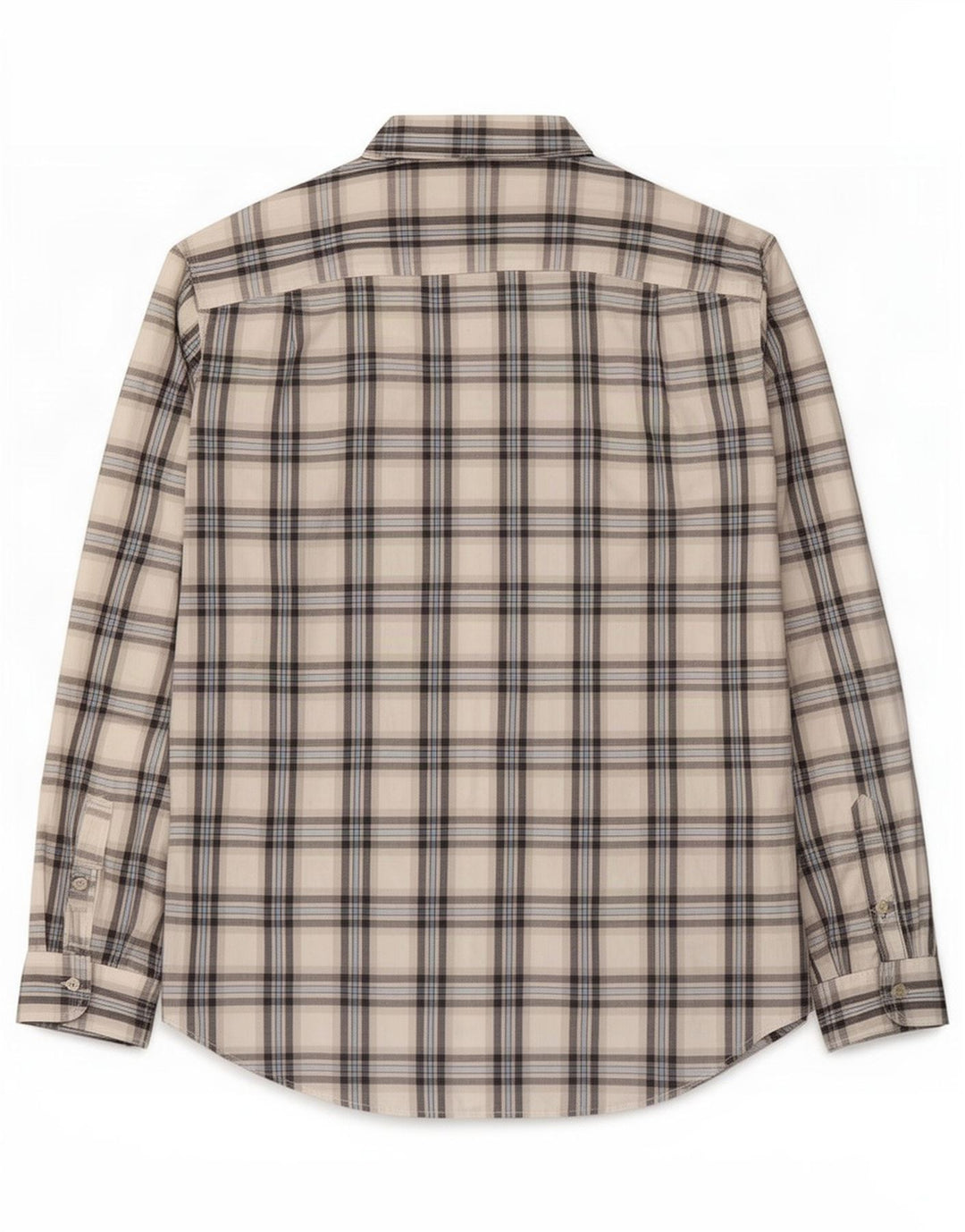 American Eagle Camisa de ajuste atlético para hombre XL Algodón a cuadros blancos