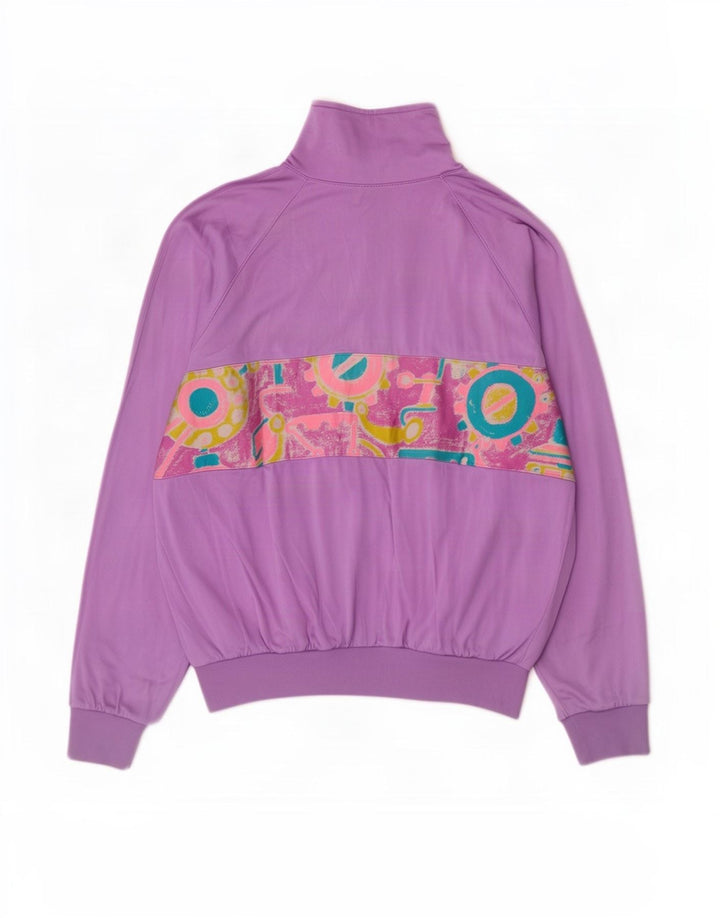 Aesse Chaqueta superior de chándal con patrón abstracto para mujer UK 44 Mediana Púrpura
