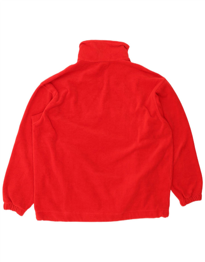 ELLESSE Jersey polar con cuello y cremallera para hombre 2XL Poliéster rojo