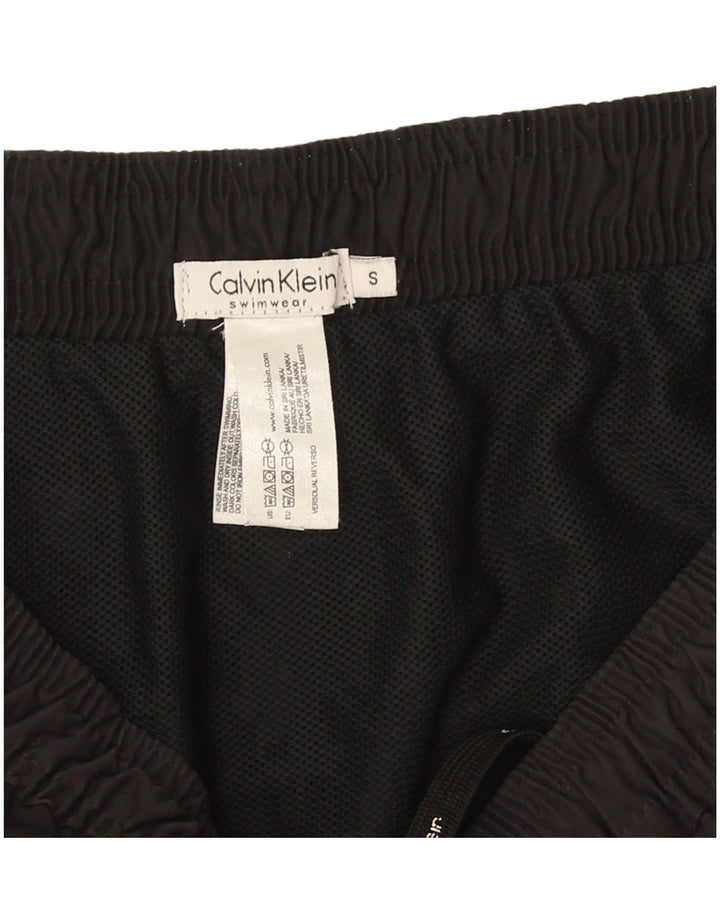 Calvin Klein Bañador con gráfico para hombre, tamaño pequeño, poliéster negro