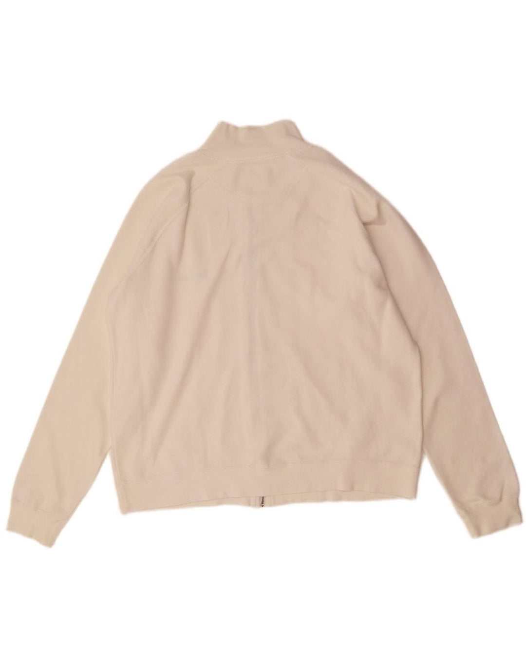 CHAMPION Womens Tracksuit Top Jacket UK 16 Large Off White Cotton